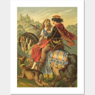 Vintage Fairy Tales,  Little Brother and Little Sister by Carl Offterdinger Posters and Art